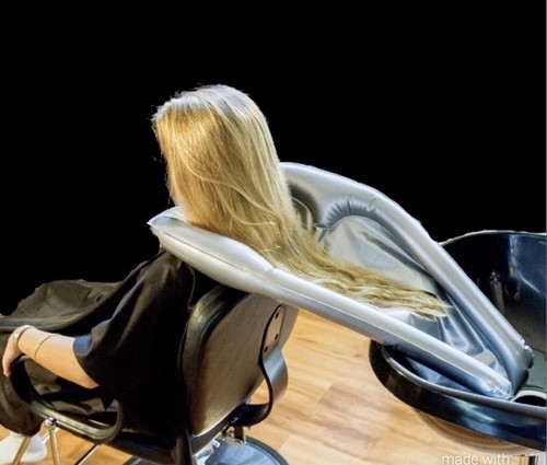 Inflatable hair washing funnel - washing,