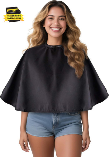 Black makeup cape shorty - black,